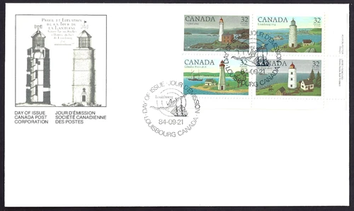 🍁Canada  #1035a LRpb   "CANADIAN LIGHTHOUSES"    Brand New 1984 First Day Cover