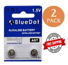 2 Pack *2028 AG7 Battery 395 LR57 LR927H SR57 195 GP95A SR927W 1.5 Watch pcs new