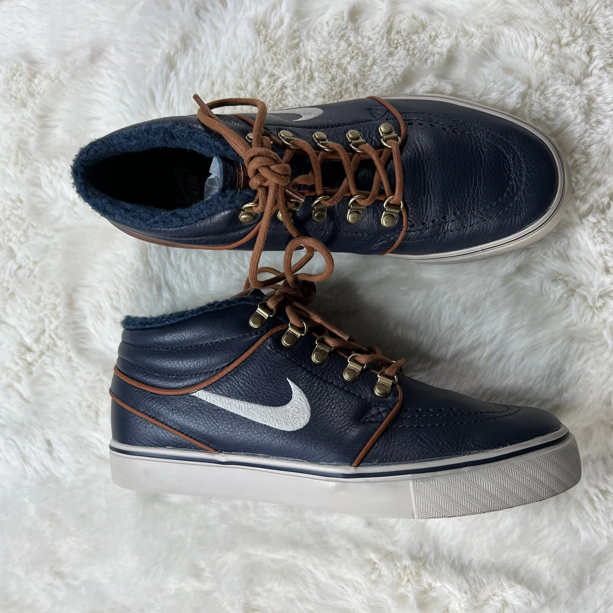 valor Arriesgado Suradam Nike Zoom Sb Stefan Janoski Mid Shoes Navy White Mens 6.5 Leather  472679-423 | eBay