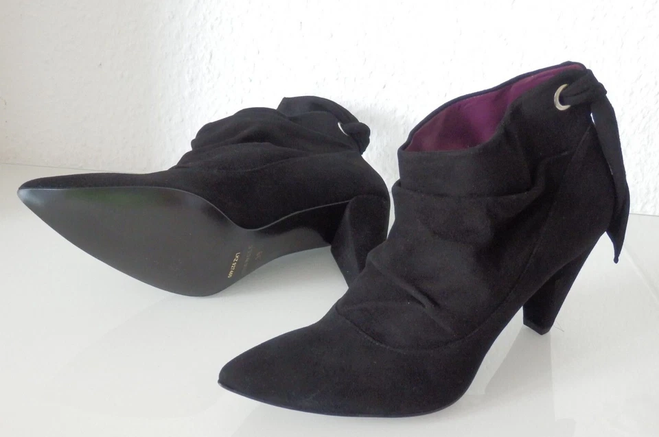 Linea Tesini Stiefelette schwarz Leder  Gr. 39 - Bild 3 von 4