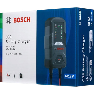 BOSCH C30 elektronisches Ladegerät 6V 12V Batterieladegerät Kfz Boot 1,2-120Ah