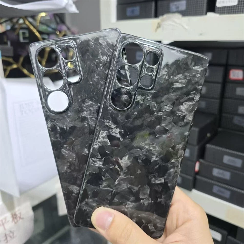 Genuine Carbon Fiber Case For Samsung Galaxy S25 Ultra Irregular Forged Cover - Picture 2 of 29