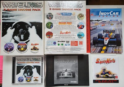 WHITE LINES 3 Game Driving Pack (Indycar, GP, SuperKarts) - PC Big Box Großbox
