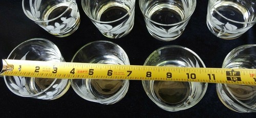 8 Libbey inciso smerigliato floreale vintage vecchio stile 4 modelli - Foto 3 di 8