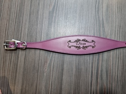 Greyhound 14-17 Inch collar soft leather SECONDS / SAMPLE G17 - Picture 5 of 6