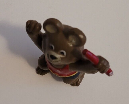 MOSKAU OLYMPISCHE MASKOTTCHEN Souvenir 1980 MISHA der BÄR Spur PVC FIGUR Hongkong - Bild 5 von 6