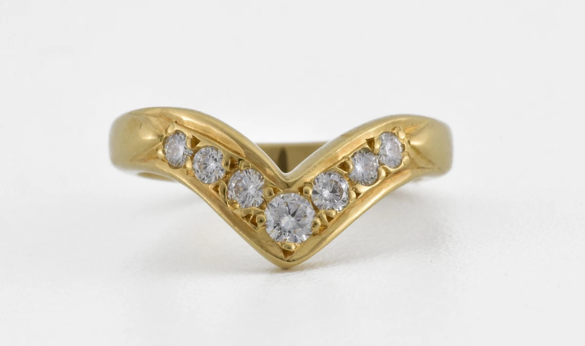 Diamond wishbone ring 18ct shop