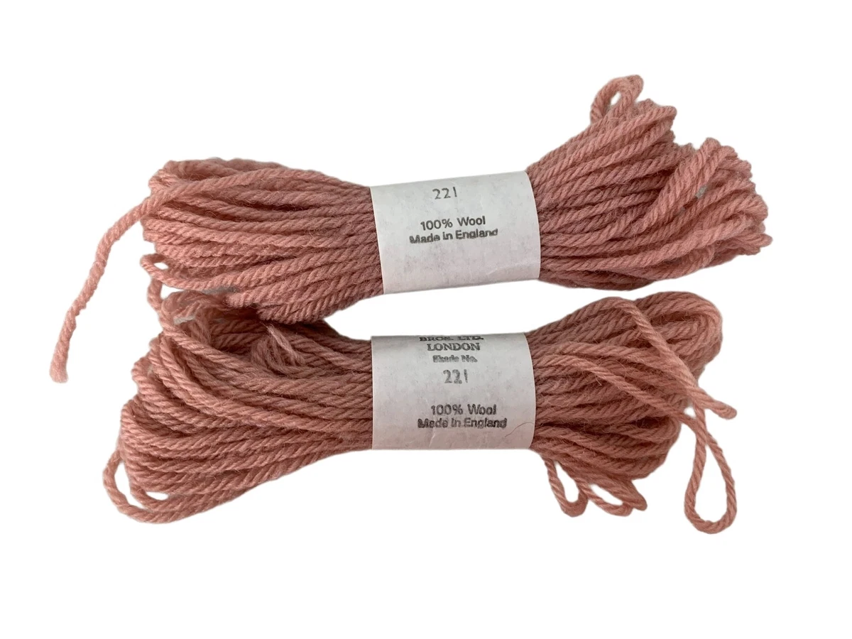 Appleton Crewel Wool Yarn Pink 221 Embroidery Needlepoint FT221 Lot of 2