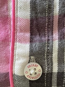 Victoria&rsquo;s Secret 2 Piece Pajama Set Womens Classic Cotton Pink Plaid Size M