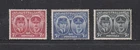 AUSTRALIA 1945 ARRIVAL OF DUKE AND DUCHESS OF GLOUCESTER COMPLETE 3 STAMPS SET