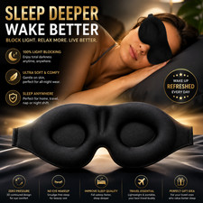 Sleep Eye Mask 3D for Side Sleeper Men Women, Zero Eye Pressure Relax Rest Mask