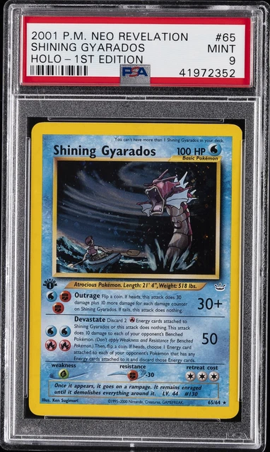 2001 POKEMON NEO REVELATION 1ST EDITION #65 SHINING GYARADOS-HOLO PSA 9