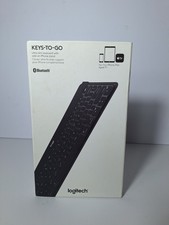 Logitech Keys-To-Go Slim Bluetooth Keyboard for iPhone, iPad,  Apple TV Stand