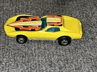 VINTAGE 1975 HOT WHEELS Corvette Stingray Yellow Blackwall HK Metal Car Original