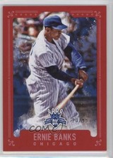 2017 Panini Diamond Kings Red Framed 23/99 Ernie Banks (Swinging Bat) HOF 1l2
