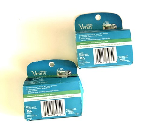 Gillette Venus Extra Smooth Sensitive Women's Razor Blades, 4 Count NEW IN BOXES - Picture 2 of 2