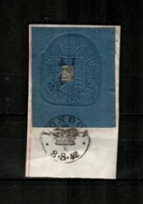 QV Impressed Duty / Fiscal / Revenue Stamp 1 Pound ( 1842 ) London Cancel