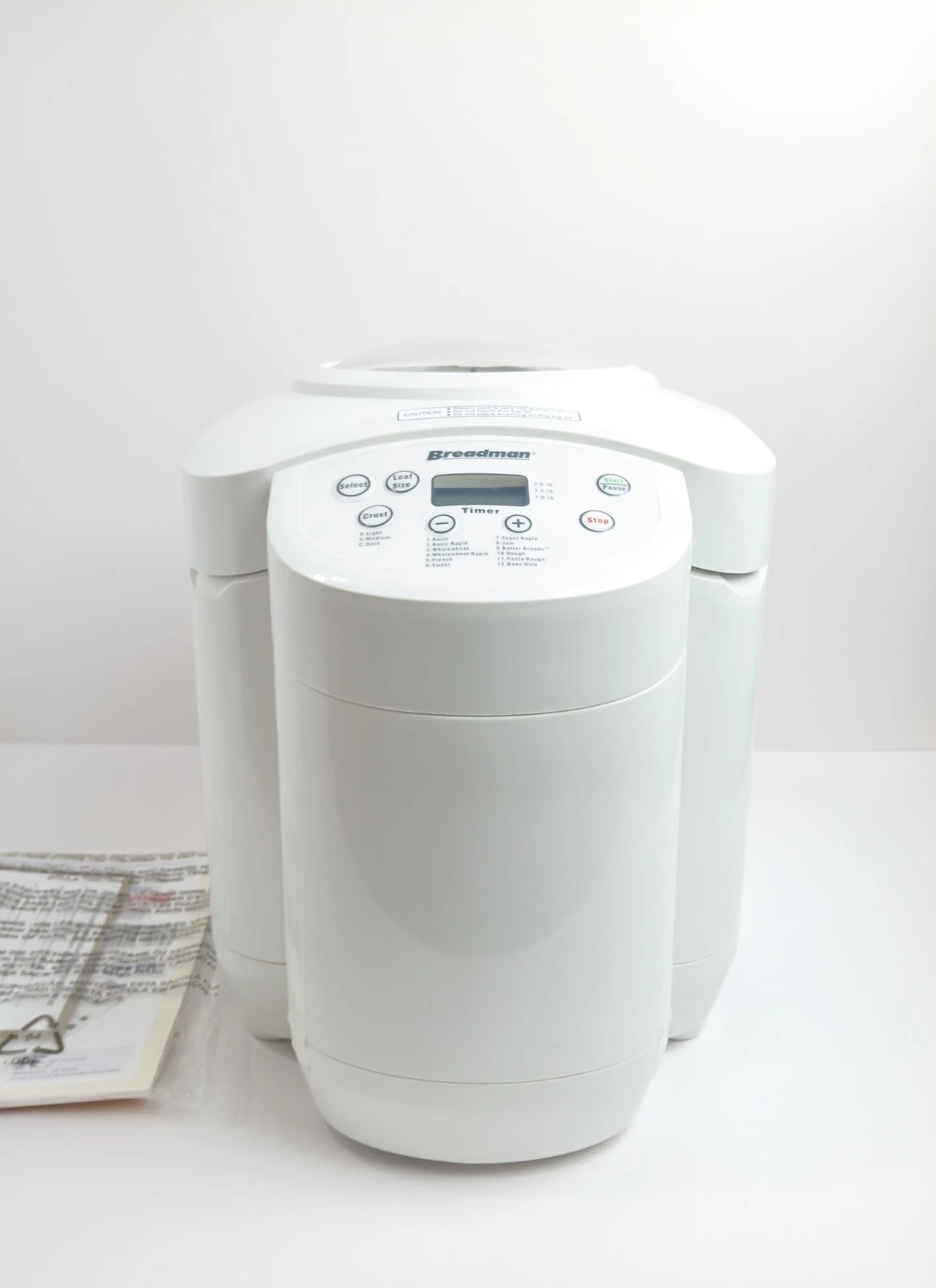 Breadman Deluxe Super Rapid Bread Maker 1-2Lb Loaves TR555LC New No Box