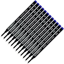 Schmidt 888 Blue Medium Rollerball Refill 12 Pack Replacement Ink Cartridges