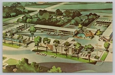 Postcard Trade Winds Motor Hotel and Restaurant Wichita Falls Texas TX