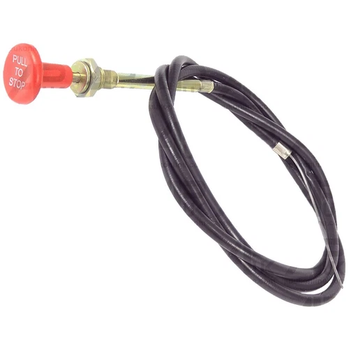 Universal Pull to stop Engine Fuel cut off cable Red 1545mm 1.5m 60" 60 inch UK - Picture 1 of 2