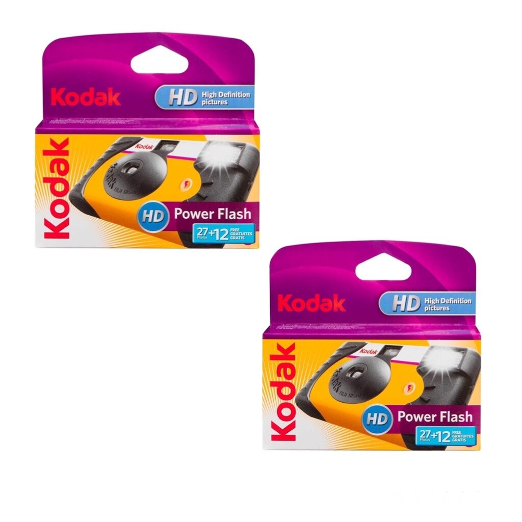 Kodak Power Flash HD Single Use Disposable Camera 27+12 Exposure X