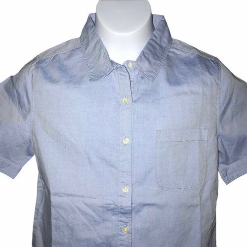 NWT Gap Kids Blue Oxford School Uniform Dress Shirt Girl's Large 10 - Picture 2 of 7
