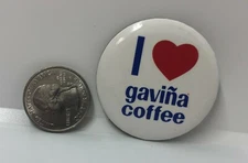 I Love Gavina Coffee Pin