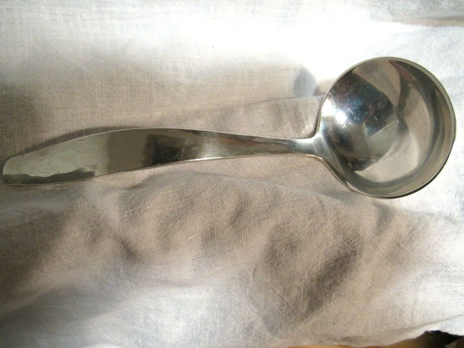 Antique Allan Adler Handmade Sterling Gravy Ladle 6-1/2” Lightly Hammered NO Mon