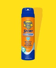 1 Pack of BANANA BOAT SPORT COOL ZONE SPRAY SPF 30 1.8oz