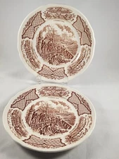 FAIR WINDS ALFRED MEAKIN STAFFORDSHIRE ENGLAND 2 BREAD & BUTTER PLATES 7 1/8" IN