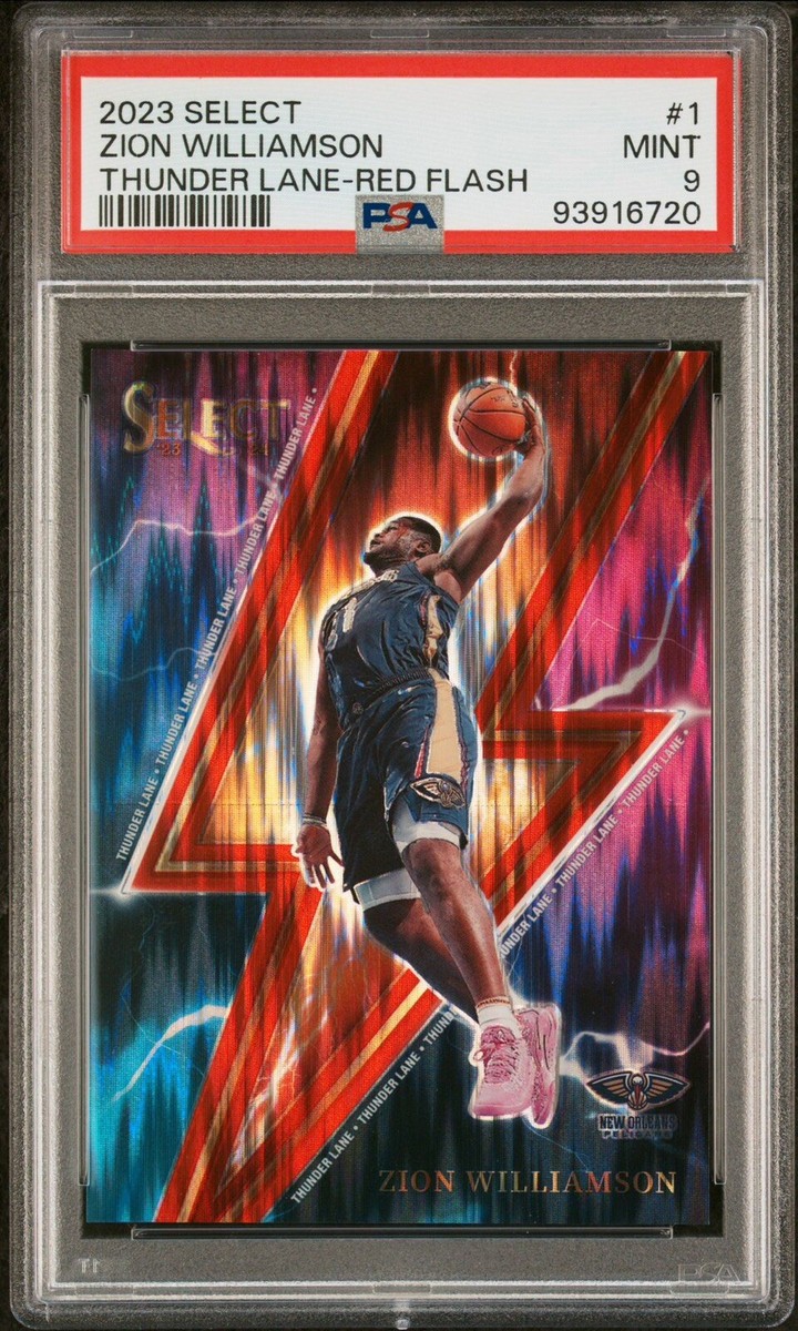2023-24 Panini Select - Red Flash Prizm #1 Zion Williamson /99 PSA