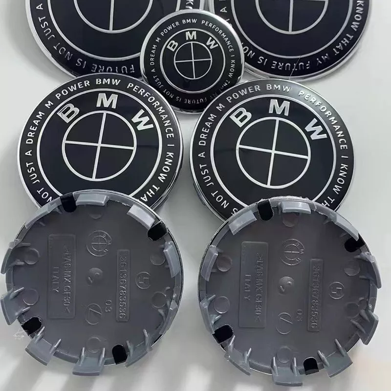 7X B-M-W 50th Anniversary Wheel Emblem Rim HubCaps Badges 82mm 74mm 68mm 45mm
