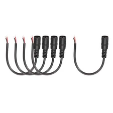 5pcs DC Power Pigtails Cable 5.5 x 2.1mm Female Barrel Plug Connector to Bare...