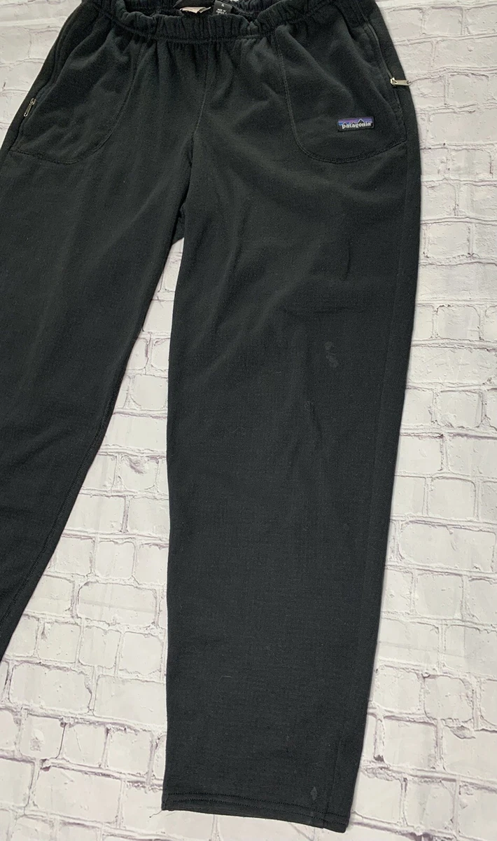 Vintage Patagonia Mens Made In USA Black Fleece Polartec Regulator Pants  Size XL