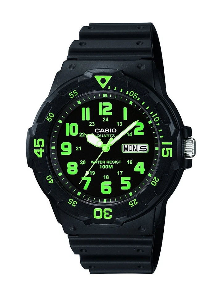 Casio Men's Quartz Rotary Bezel Day-Date Indicator 45mm Watch MRW200H-3BV