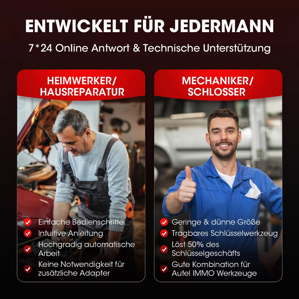 2025 AUTEL KM100 Schlüsselgenerierung IMMObilizer 60sFaster Key FOB PROGRAMMING - Bild 4 von 4