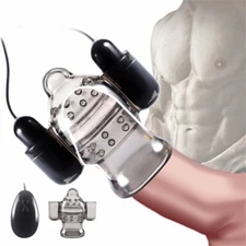 Vibrating Cock Penis Head Teaser Vibrator Masturbator Stroker Glans Trainer