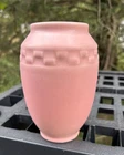 Antique 1929 ROOKWOOD POTTERY 2284 small matte pink art pottery vase 5 1/4"