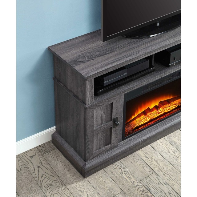 Tv Stand Entertainment Center Electric Fireplace Heater Remote
