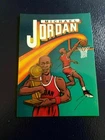 Michael Jordan Chicago Bulls Green Background Cartoon Dunking ODDBALL