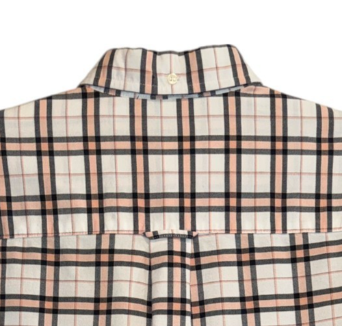 Sun River Clothing Co. Peach, Black & Plaid Short Slv Button Down Herren Hemd M - Bild 5 von 9