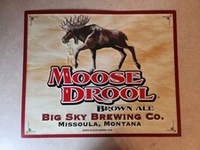Big Sky Brewing Co. Moose Drool Brown Ale Beer Sign Wall Plaque Breweriana
