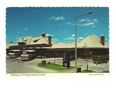 #ad Kalamazoo Transportation Center vintage postcard unposted $4.46