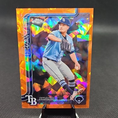 2025 Topps Chrome Sapphire Shane McClanahan Orange Ref 19/25 #298 Rays 