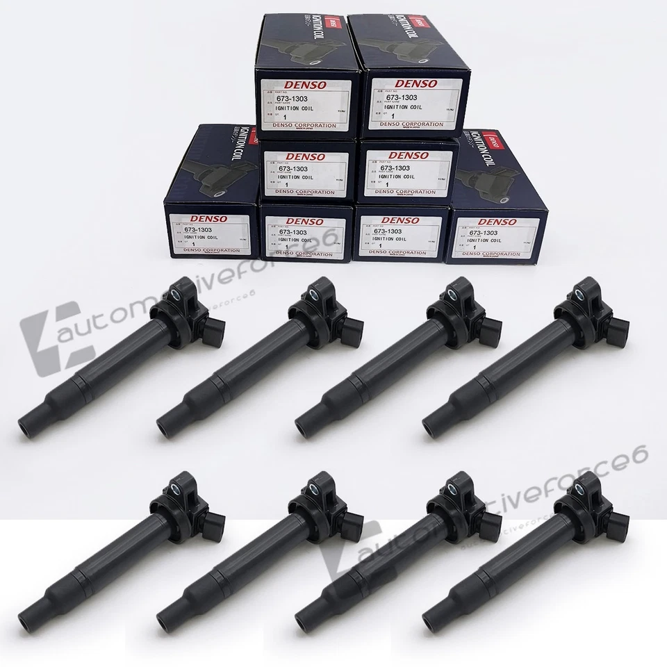 New 8Pcs Denso Ignition Coils For 1998-2010 TOYOTA Tundra 90919-02230 673-1303 Foto 3 de 4