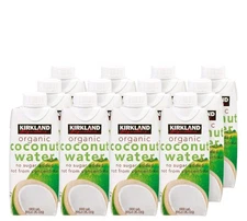 Kirkland Signature Organic Coconut Water, 11.1 Fluid Ounce (Pack of 12)