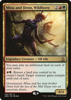 Mina and Denn, Wildborn #156 (MP) Oath of the Gatewatch MTG