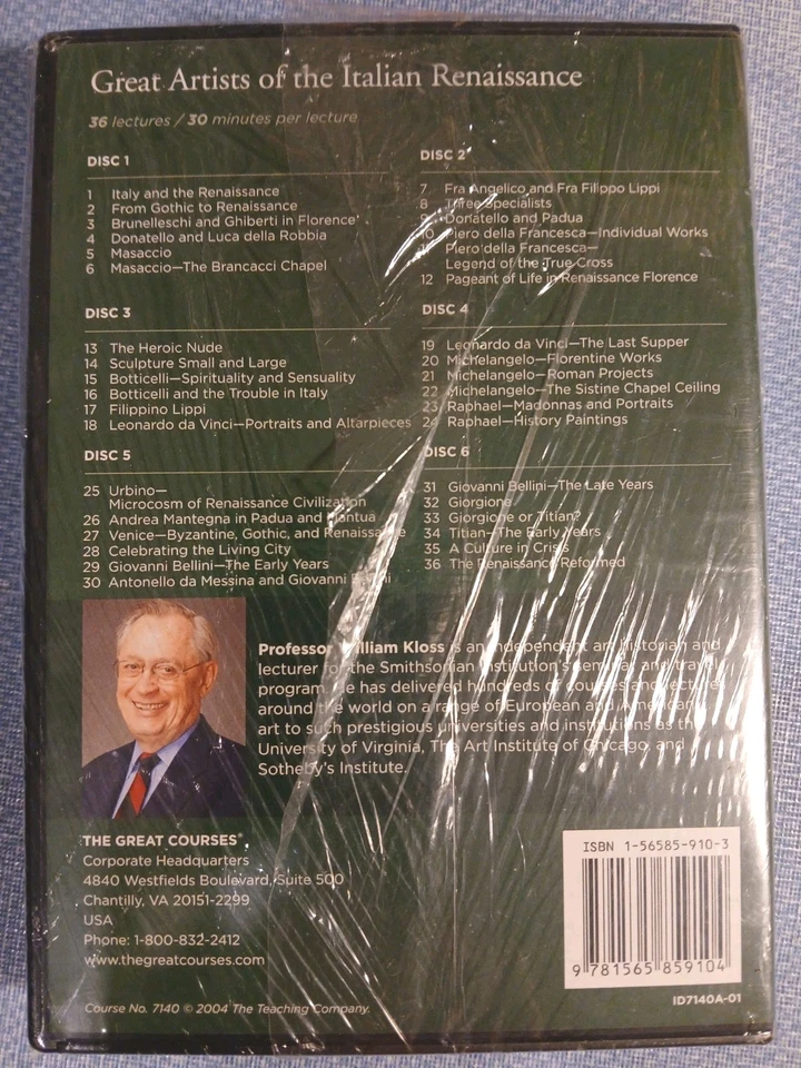The Great Courses: Great Artists of Italian Renaissance Sealed DVD Guidebook Set - Image 2 of 4