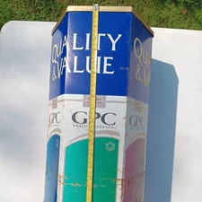  GPC Cigarette Floor Standing Store Front Metal Ashtray 20" Tall